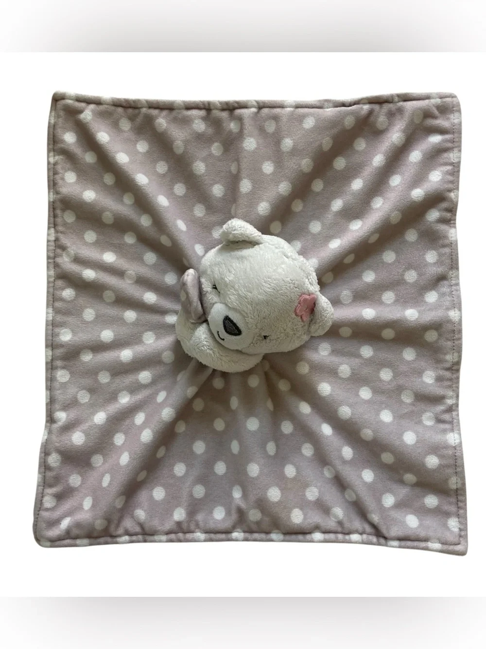Lot - 2 Carters Bear Lovey 13” Security Blankets Flowers Polka Dot Spare 2019.